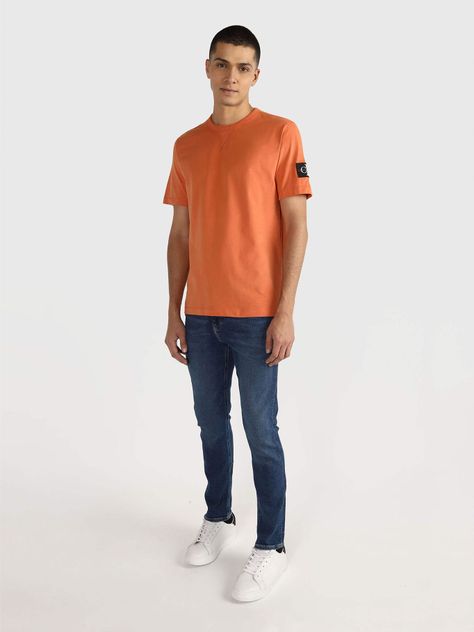 Polera Badge Regular Naranja Calvin Klein-1