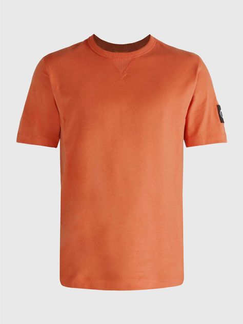 Polera Badge Regular Naranja Calvin Klein-4