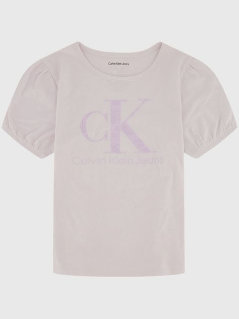 Polera Niña Double Monogram Rosado Calvin Klein-0