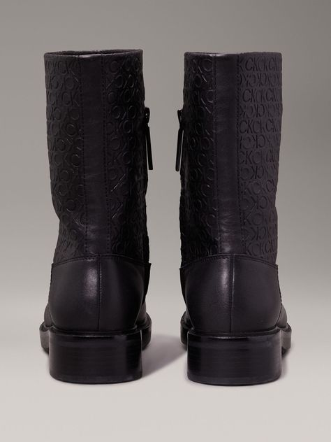 Botas Flat Ankle Negro Calvin Klein-1