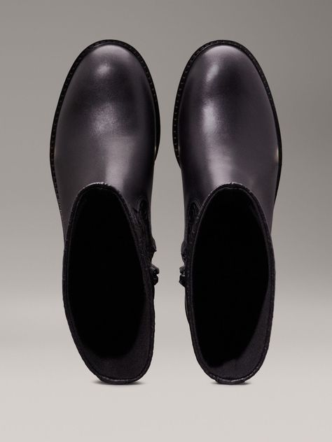 Botas Flat Ankle Negro Calvin Klein-2