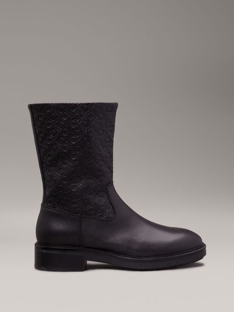 Botas Flat Ankle Negro Calvin Klein-4