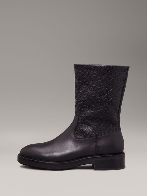 Botas Flat Ankle Negro Calvin Klein-5