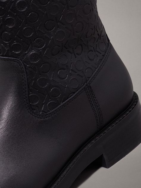Botas Flat Ankle Negro Calvin Klein-6