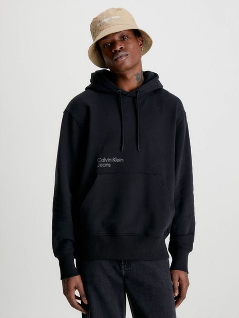 Sudadera holgada con capucha y logo en la parte trasera Negro Calvin Klein-0