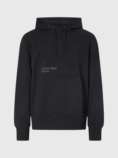 Sudadera holgada con capucha y logo en la parte trasera Negro Calvin Klein-5