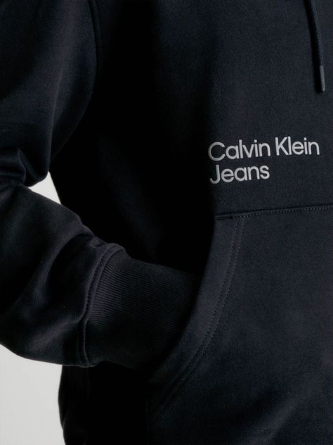 Sudadera holgada con capucha y logo en la parte trasera Negro Calvin Klein-3
