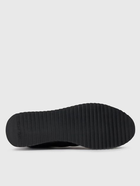 Zapatilla de Cuero Top Lace Up Mix Negro Calvin Klein-3