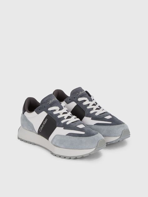 Zapatilla de Cuero Low Top Lace Mix Gris Calvin Klein-0