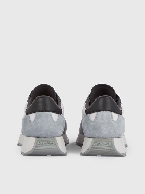 Zapatilla de Cuero Low Top Lace Mix Gris Calvin Klein-1