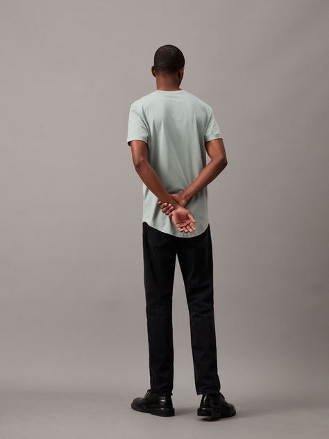 Polera Badge Turn Up Sleeve Gris Calvin Klein-2