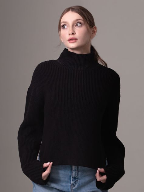 Sweater Chunky Loose Negro Calvin Klein-0