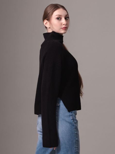 Sweater Chunky Loose Negro Calvin Klein-3