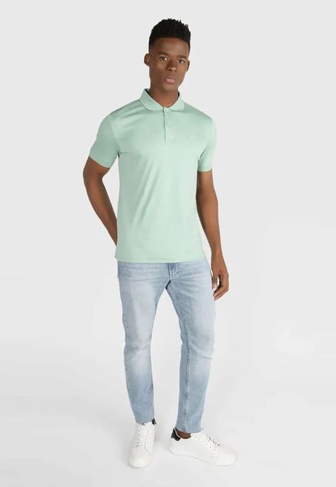 Polo Smooth Slim Verde Calvin Klein-1