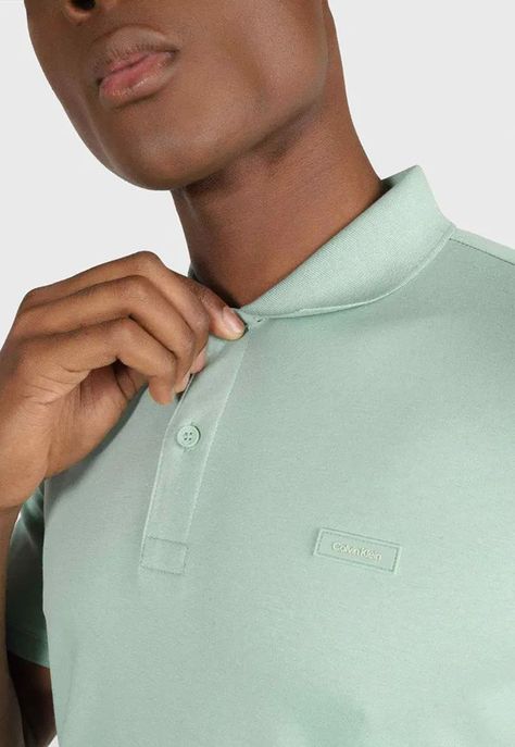 Polo Smooth Slim Verde Calvin Klein-3
