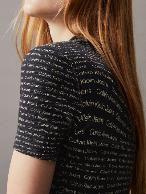 Polera Aop Rib Negro Calvin Klein-3
