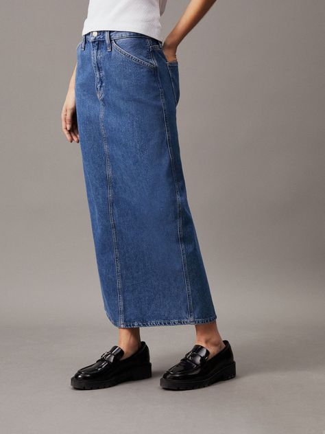 Falda Denim Trouser Azul Calvin Klein-0