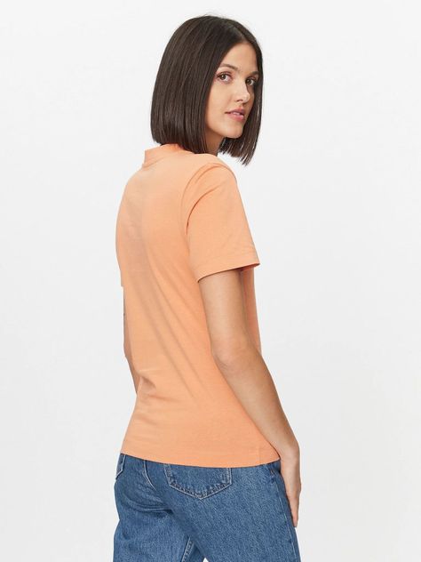 Polera Monologo Slim V-Neck Naranja-2