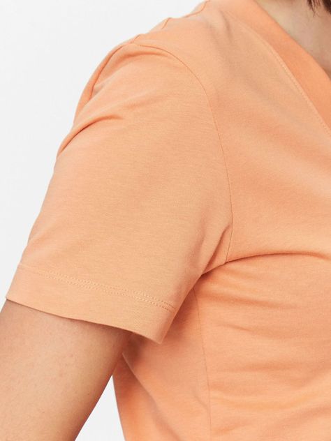 Polera Monologo Slim V-Neck Naranja-4