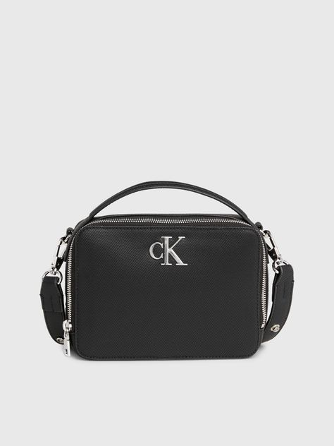 Bandolera Monograma Asa Ajustable Negro Calvin Klein-0