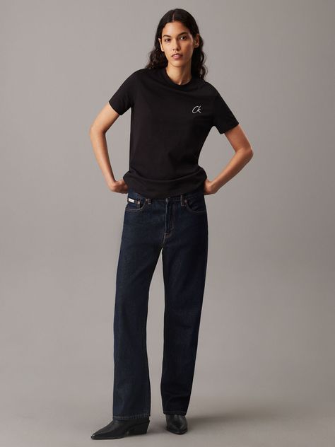 Polera Embroidered Negro Calvin Klein-1