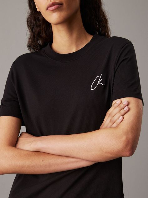 Polera Embroidered Negro Calvin Klein-3