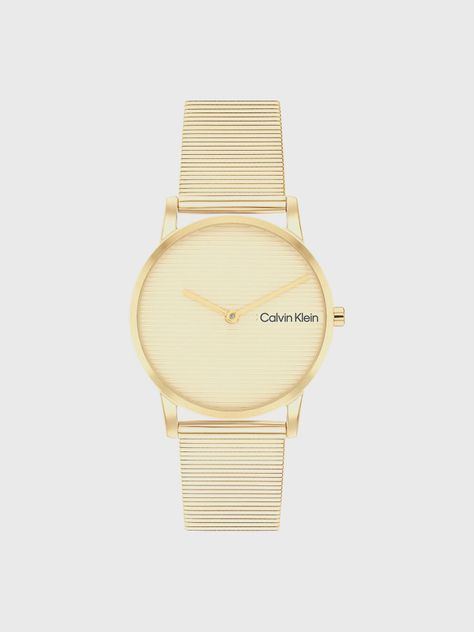Reloj Linear Dial Mesh Dorado Calvin Klein-0