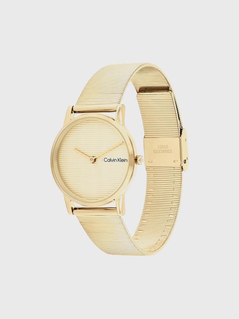 Reloj Linear Dial Mesh Dorado Calvin Klein-2