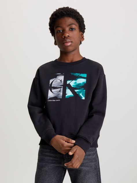 Polerón Niño Serenity Monogram Negro Calvin Klein-0