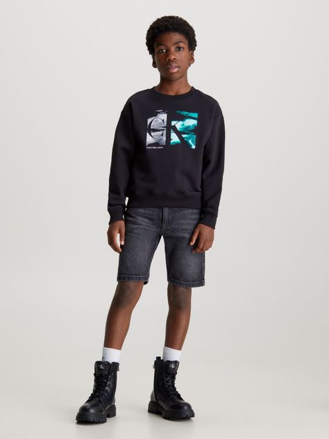 Polerón Niño Serenity Monogram Negro Calvin Klein-1