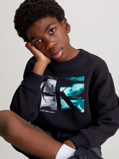 Polerón Niño Serenity Monogram Negro Calvin Klein-3