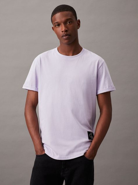 Polera Badge Turn Up Sleeve Blanco Calvin Klein-0