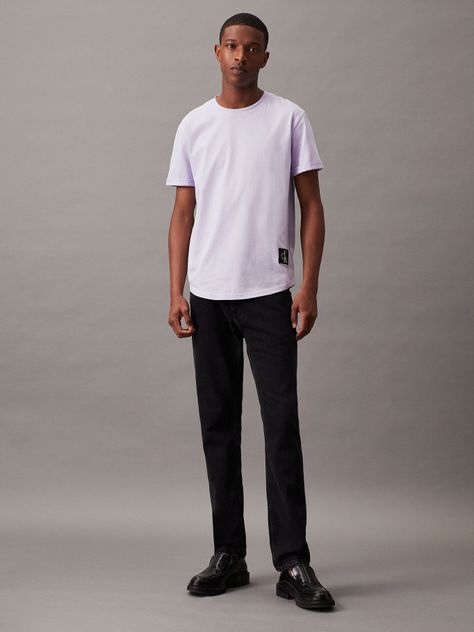Polera Badge Turn Up Sleeve Blanco Calvin Klein-1