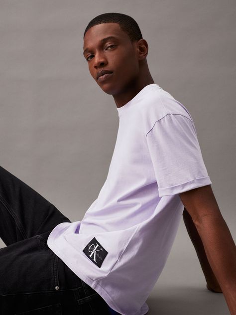 Polera Badge Turn Up Sleeve Blanco Calvin Klein-3