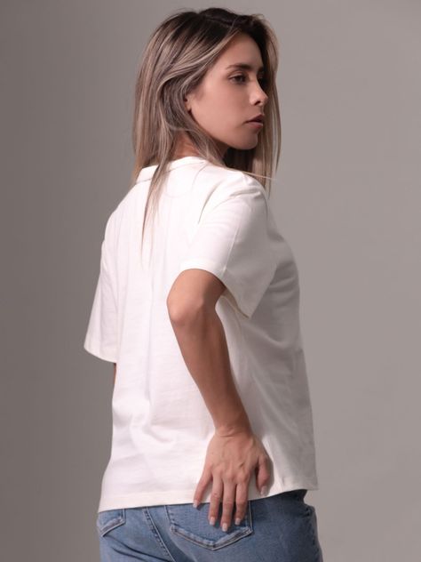 Polera Photo Graphic/Relaxed Blanco Calvin Klein-3