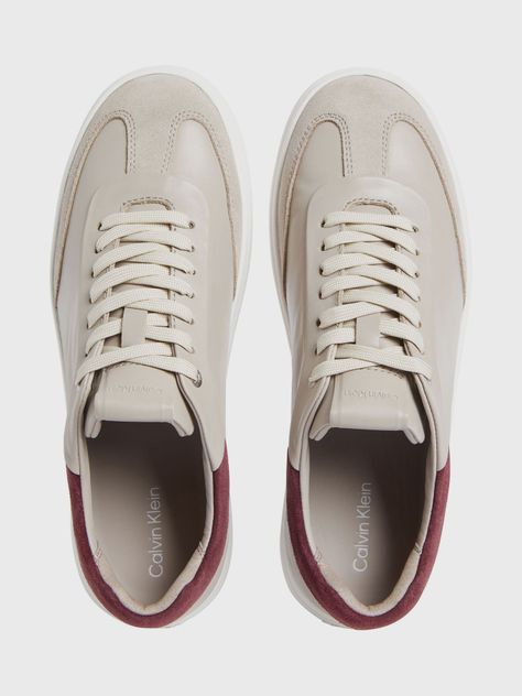 Zapatillas Cuero Cup sole Lace Mix Beige Calvin Klein-2