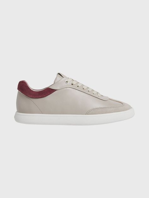 Zapatillas Cuero Cup sole Lace Mix Beige Calvin Klein-4