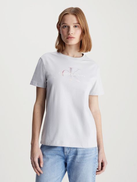 Polera Diffused Monologo Regular Gris Calvin Klein-0