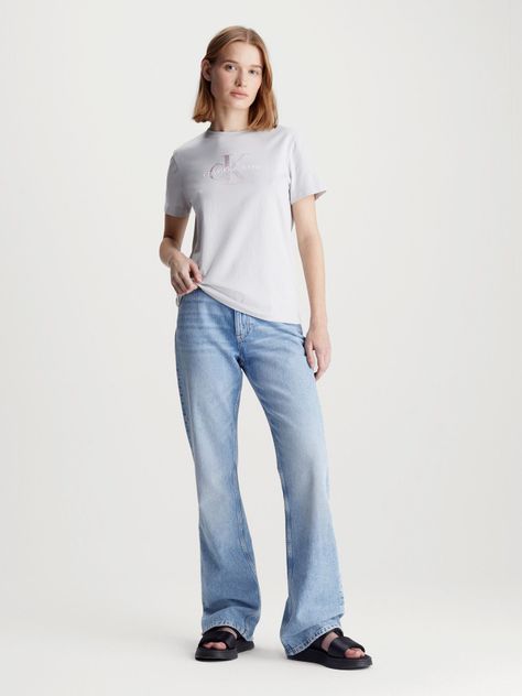 Polera Diffused Monologo Regular Gris Calvin Klein-1
