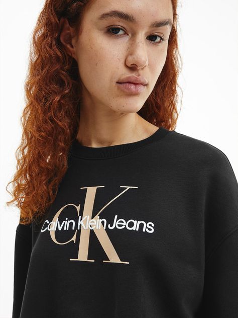 Polerón Boxy Monogram Negro Calvin Klein-3