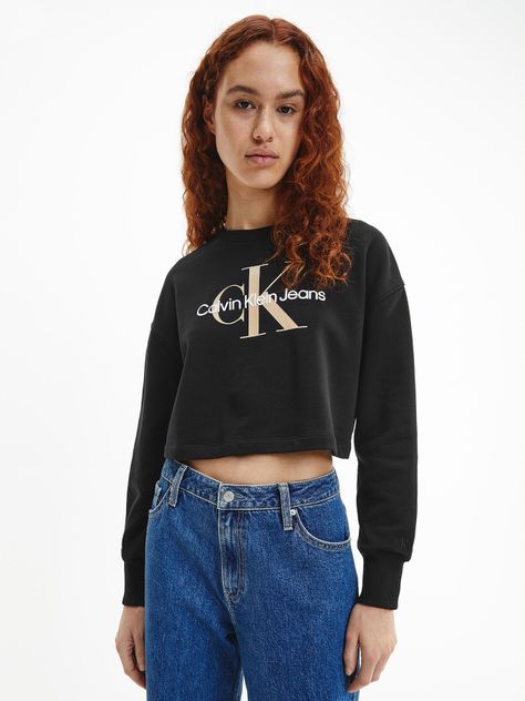 Polerón Boxy Monogram Negro Calvin Klein-0