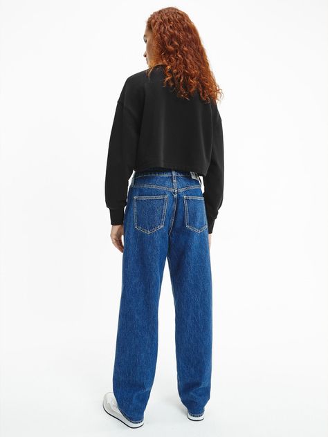 Polerón Boxy Monogram Negro Calvin Klein-2