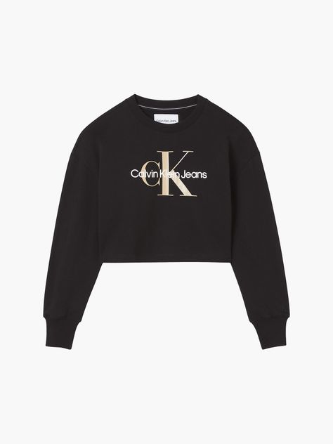 Polerón Boxy Monogram Negro Calvin Klein-4