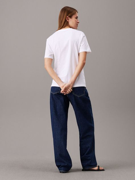 Polera Ck Embro Badge Regular Blanco Calvin Klein-2