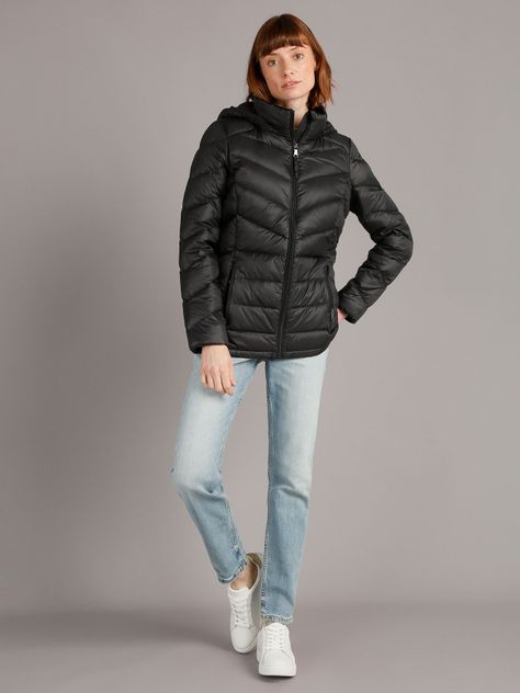 Parka Down Packable Negro Calvin Klein-1