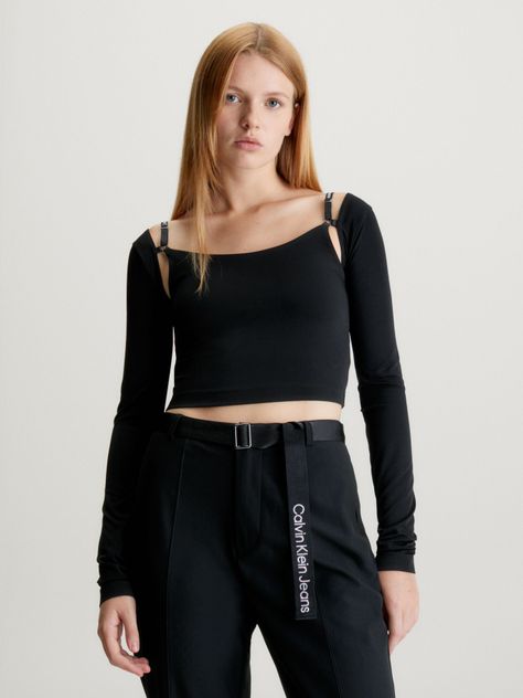 Blusa Ls Strap Detail Negro-0
