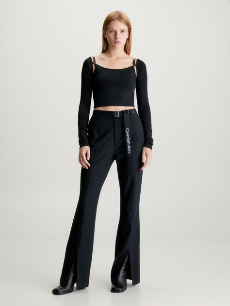 Blusa Ls Strap Detail Negro-1