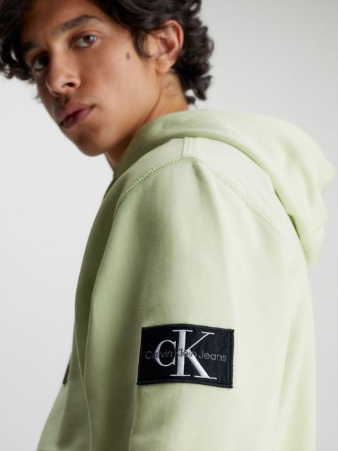 Polerón con Gorro Badge Verde Calvin Klein-3