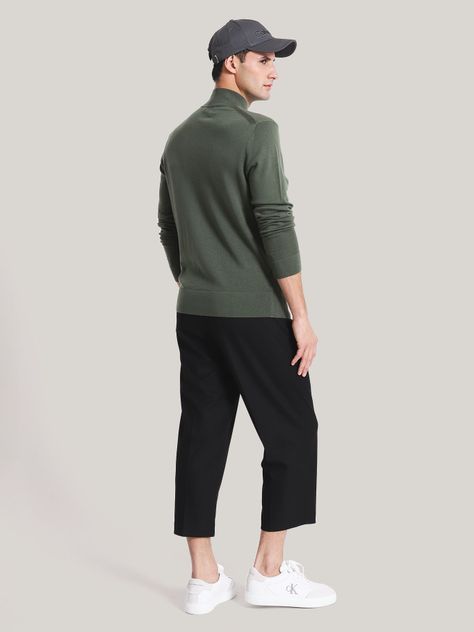 Sweater Cuello Alto Merino Mock Verde Calvin Klein-2