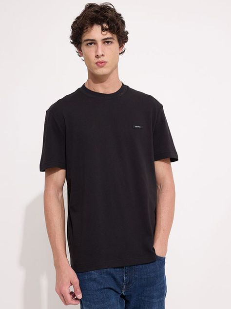 Polera Thermo Tech Pique Negro Calvin Klein-0